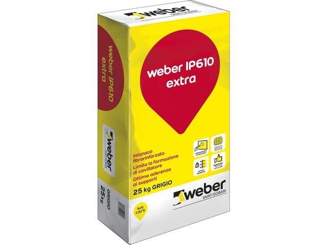 WEBER IP610 EXTRA INTONACO FIBRORINFORZATO KG.25 - Foto 9